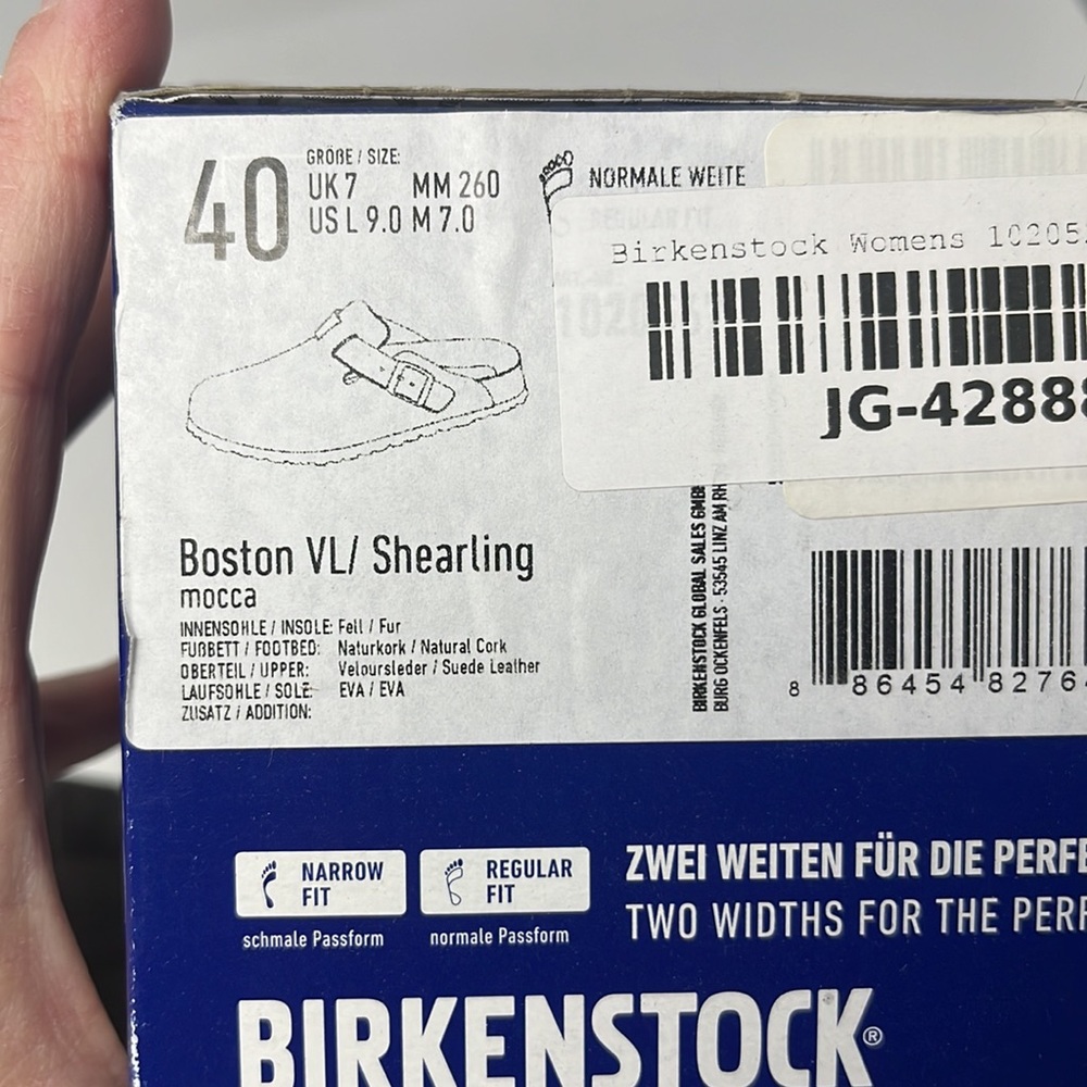 Birkenstock Boston Shearling Clog Mocca Suede Leather Size 9 or 9.5 Regular - Picture 4 of 7